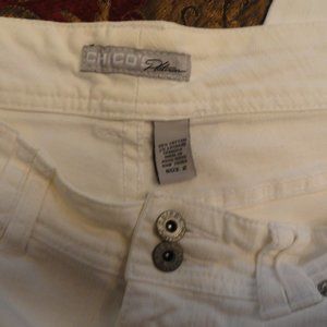 Chicos size 2 white capris